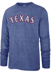 47 Texas Rangers Blue Imprint Match Long Sleeve Fashion T Shirt