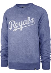 47 Kansas City Royals Mens Blue Imprint Match Long Sleeve Fashion Sweatshirt