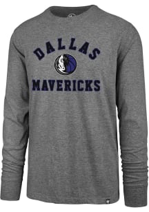 47 Dallas Mavericks Grey Varsity Arch Long Sleeve T Shirt