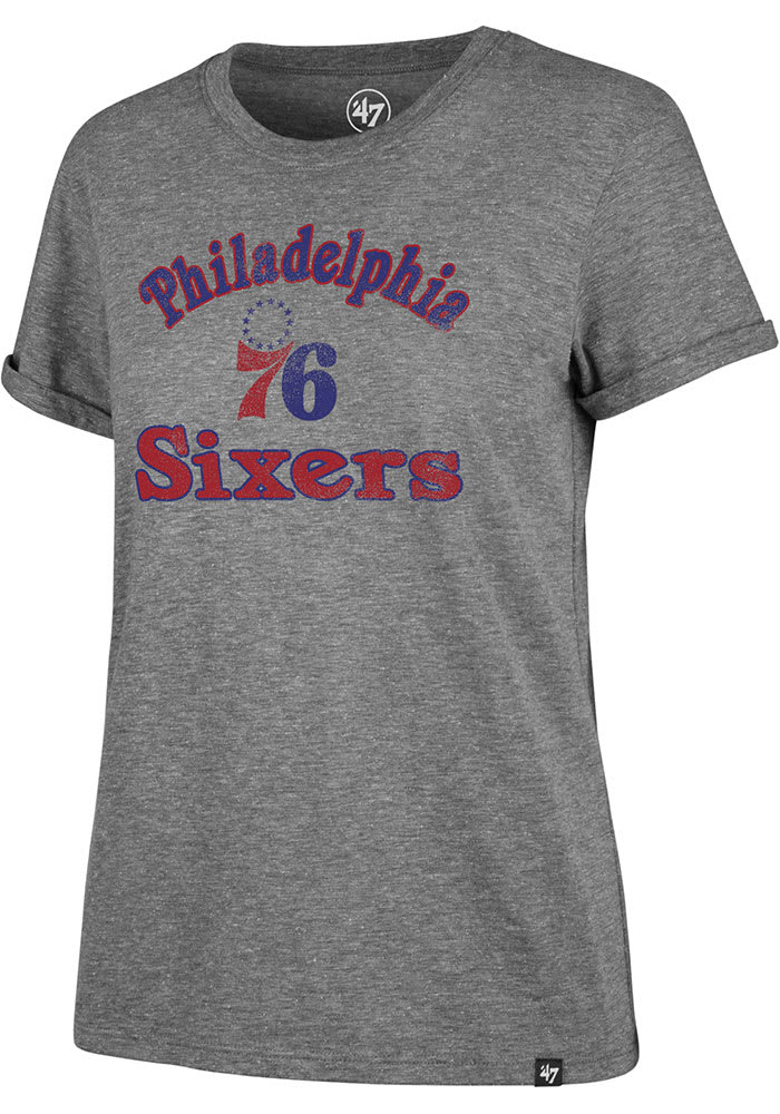 47 Philadelphia 76ers Womens Grey Match Hero Short Sleeve T-Shirt