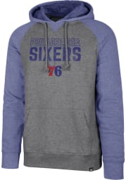 47 Philadelphia 76ers Mens Grey Match Raglan Fashion Hood