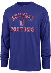 47 Detroit Pistons Blue Varsity Arch Long Sleeve T Shirt