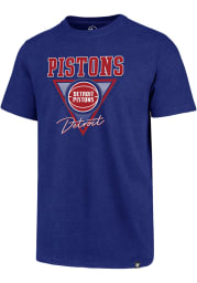 47 Detroit Pistons Blue Tri Zone Club Short Sleeve T Shirt