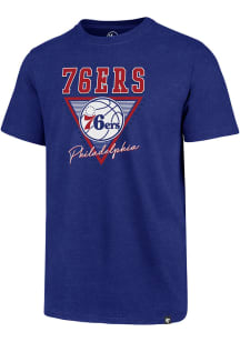 47 Philadelphia 76ers Blue Tri Zone Club Short Sleeve T Shirt