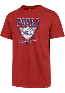 47 Philadelphia 76ers Red Tri Zone Club Short Sleeve T Shirt