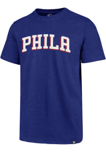 47 Philadelphia 76ers Blue Wordmark Club Short Sleeve T Shirt