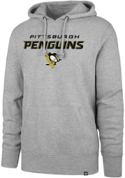 47 Pittsburgh Penguins Mens Grey Pregame Headline Long Sleeve Hoodie