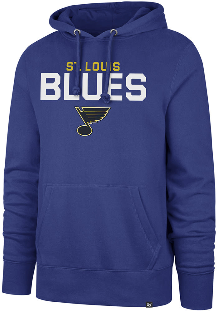 47 St Louis Blues Mens Blue Pregame Headline Long Sleeve Hoodie