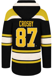 Sidney Crosby 47 Pittsburgh Penguins Mens Black Superior Lacer Fashion Hood
