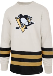 47 Pittsburgh Penguins Brown Center Ice Long Sleeve Fashion T Shirt