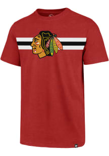 47 Chicago Blackhawks Red Stripe Chest Legion Short Sleeve T Shirt