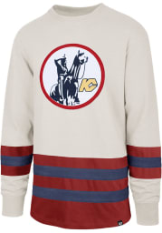 47 Kansas City Scouts Brown Center Ice Long Sleeve Fashion T Shirt