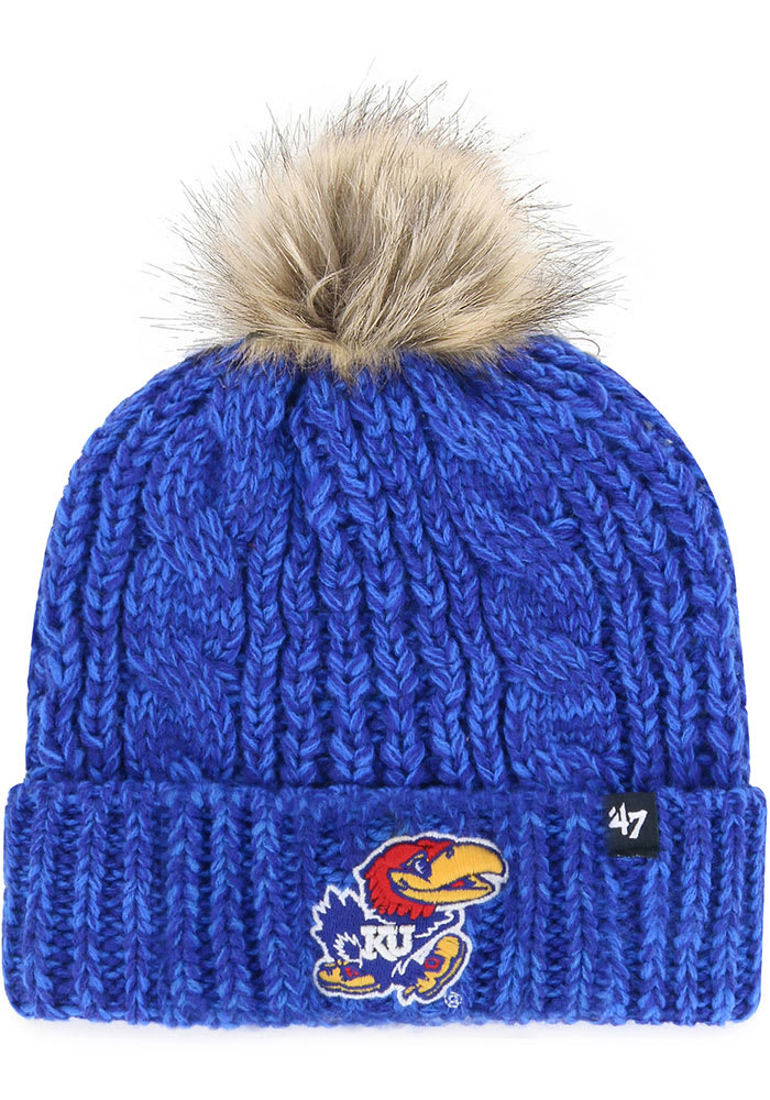 47 Kansas Jayhawks Blue Meeko Cuff Womens Knit Hat