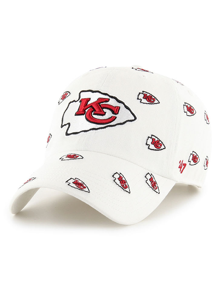 47 Kansas City Chiefs White Confetti Clean Up Womens Adjustable Hat