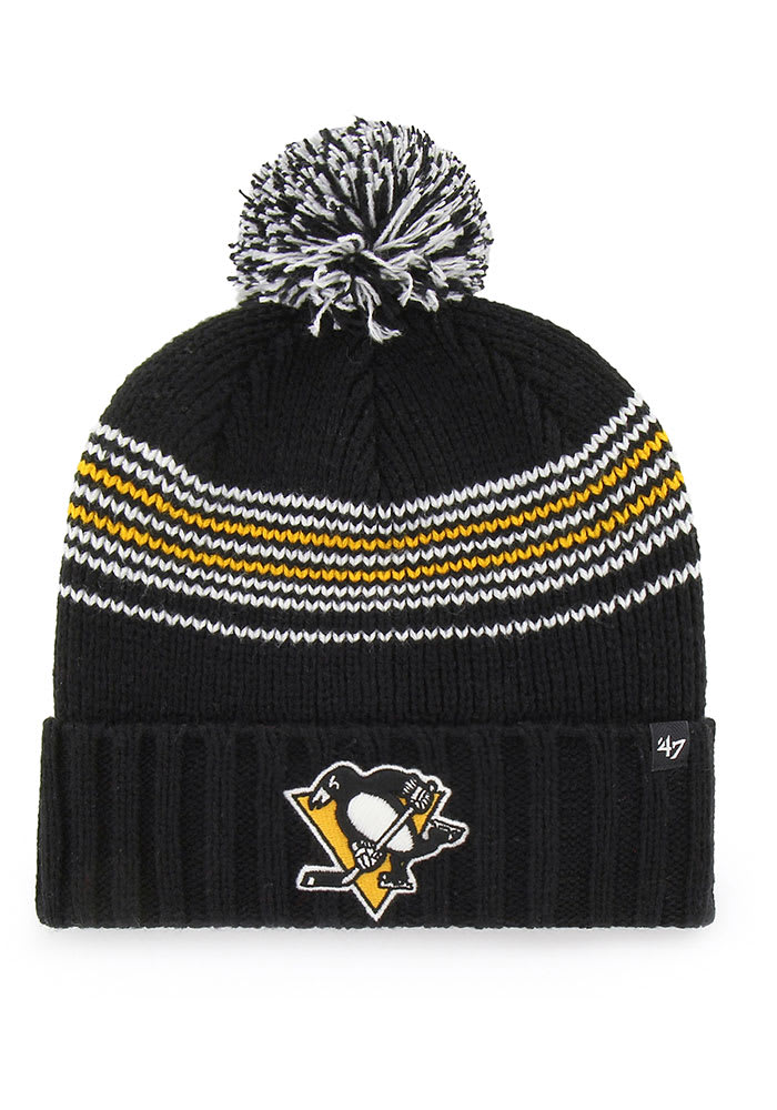 47 Pittsburgh Penguins Black Addison Cuff Womens Knit Hat