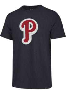 47 Philadelphia Phillies Navy Blue P Imprint Match Short Sleeve Fashion T Shirt