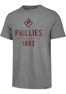 47 Philadelphia Phillies Grey Diamond Imprint Match Short Sleeve Fashion T Shirt