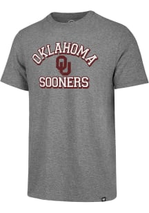 Oklahoma Sooners Grey Number One Match Short Sleeve Fashion T Shirt