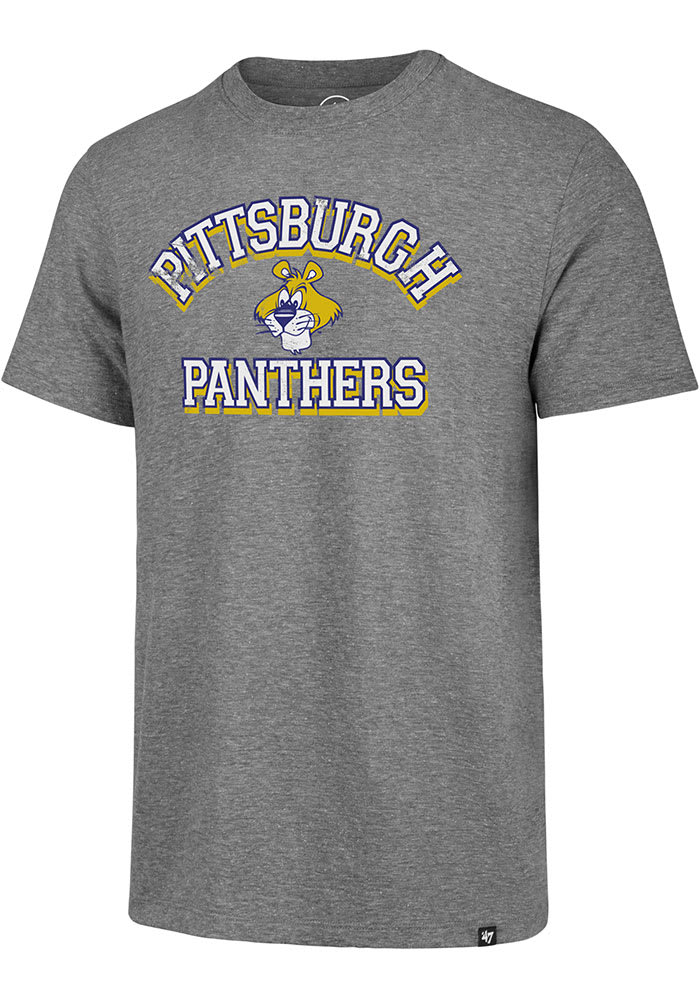 Pitt Panthers Grey Number One Match Short Sleeve Fashion T Shirt