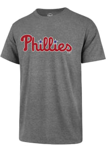 47 Philadelphia Phillies Grey Wordmark Short Sleeve T Shirt