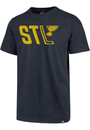 47 St Louis Blues Navy Blue Block Club Short Sleeve T Shirt
