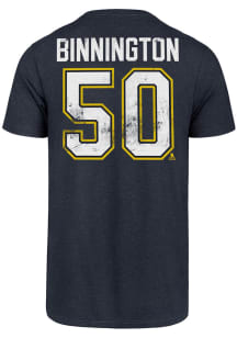 Jordan Binnington St Louis Blues Navy Blue Most Valuable Player Short Sleeve Player T Shirt