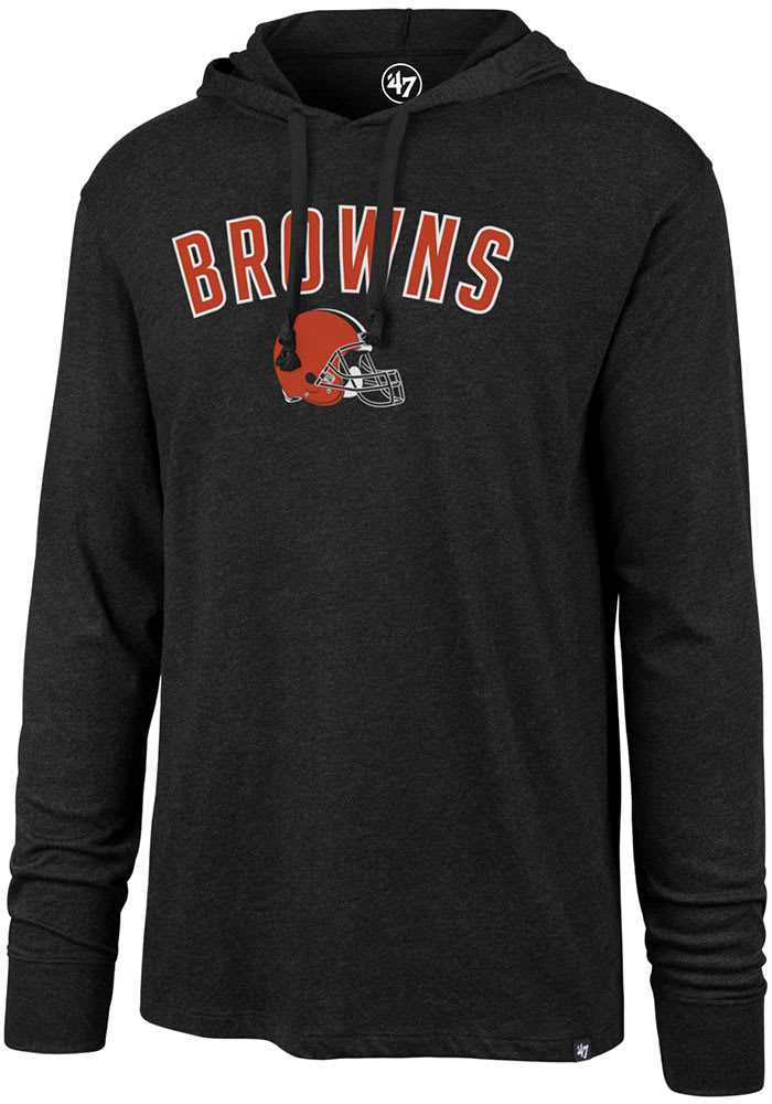 47 Cleveland Browns Mens Brown Focus Long Sleeve Hoodie
