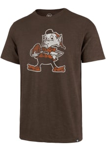 Brownie  Cleveland Browns Brown 47 Grit Vintage Short Sleeve Fashion T Shirt