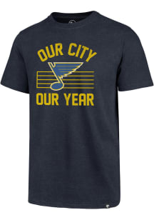 47 St Louis Blues Navy Blue Our City Our Year Short Sleeve T Shirt