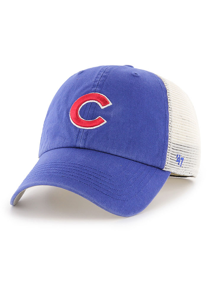 47 Chicago Cubs Mens Blue Blue Hill Closer Flex Hat