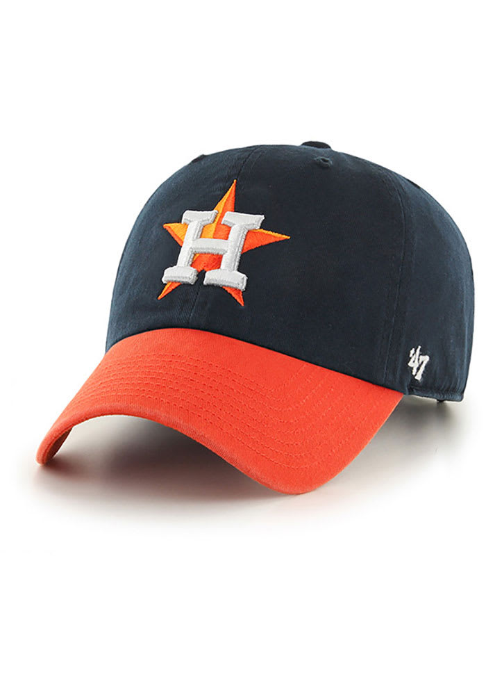 New Era Houston Astros Womens Orange Far Out Triblend V Short Sleeve T-Shirt