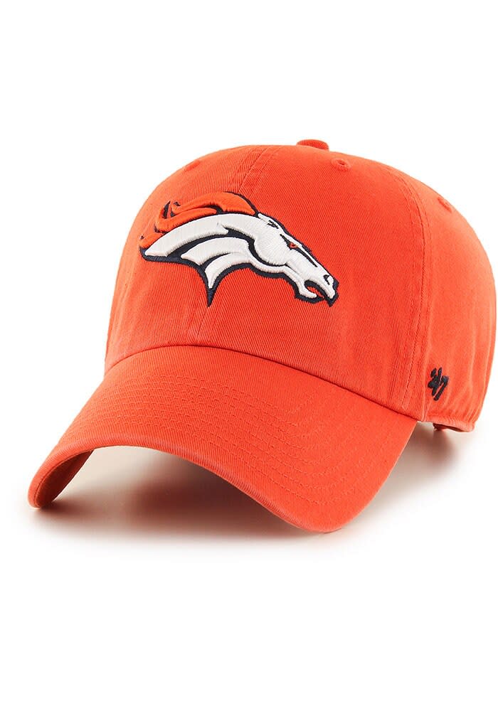 47 Men's Denver Broncos Clean Up Orange Adjustable Hat