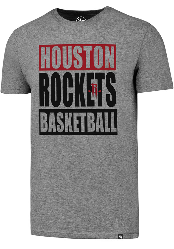 47 Houston Rockets Grey Block Club Short Sleeve T Shirt