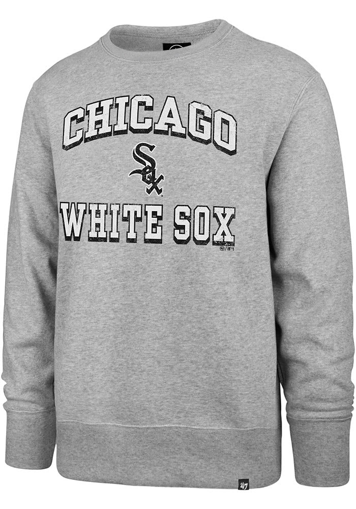 47 Chicago White Sox Mens Grey Grounder Long Sleeve Crew Sweatshirt