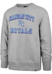 47 Kansas City Royals Mens Grey Grounder Long Sleeve Crew Sweatshirt