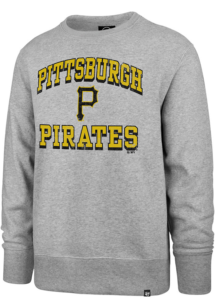 47 Pittsburgh Pirates Mens Grey Grounder Long Sleeve Crew Sweatshirt