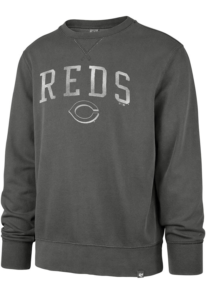 47 Cincinnati Reds Mens Black Hudson Long Sleeve Fashion Sweatshirt