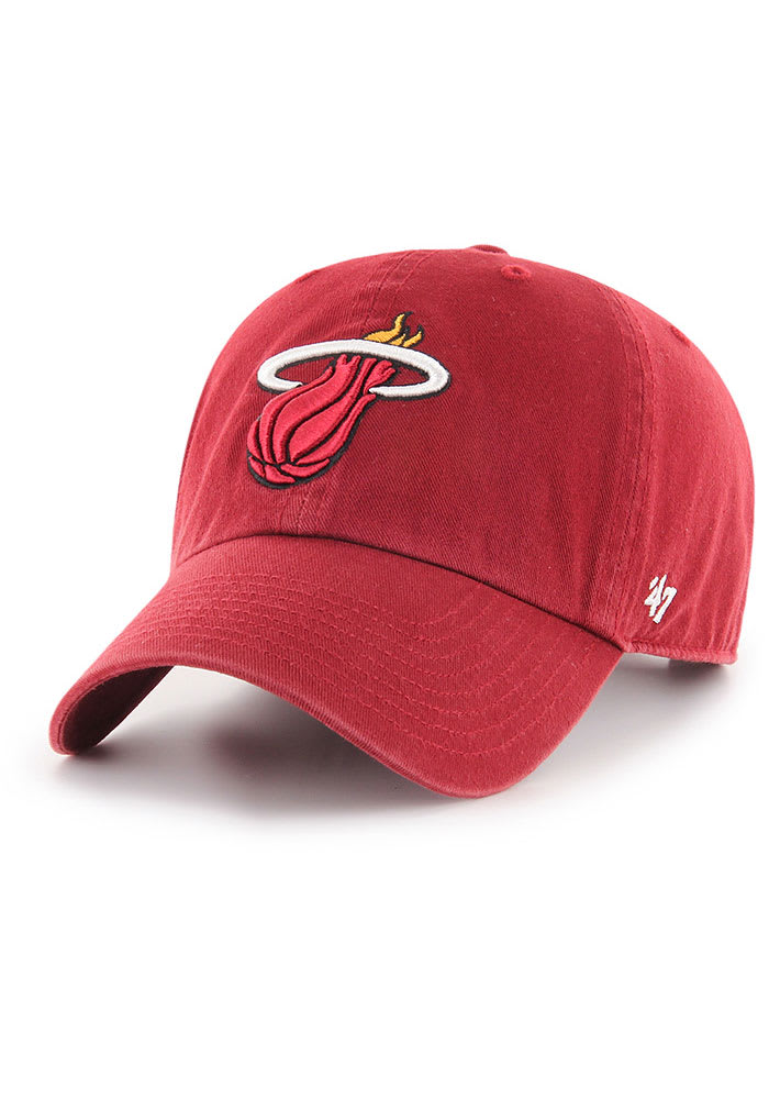 47 Miami Heat Clean Up Adjustable Hat - Red