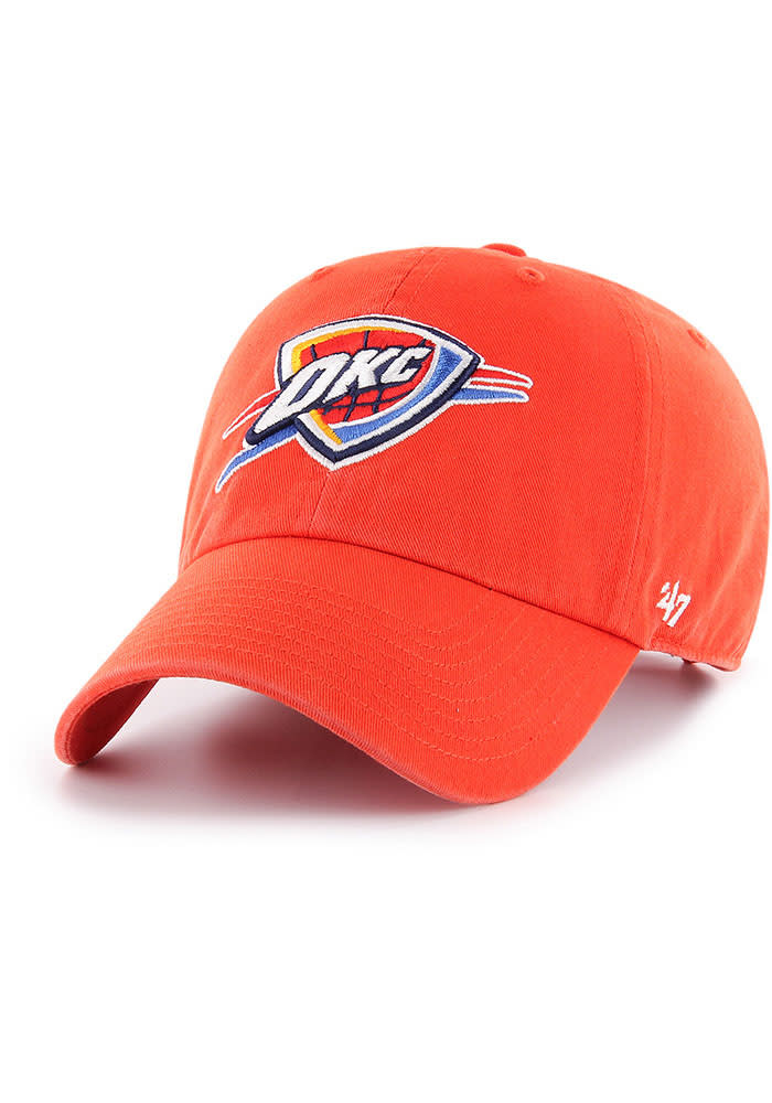 47 Oklahoma City Thunder ORANGE Clean Up Adjustable Hat
