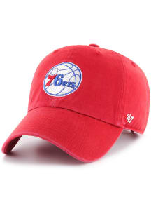 47 Philadelphia 76ers Clean Up Adjustable Hat - Red