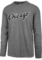 47 Chicago White Sox Grey Wordmark Super Rival Long Sleeve T Shirt