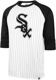 47 Chicago White Sox White Pinstripe Raglan Long Sleeve Fashion T Shirt