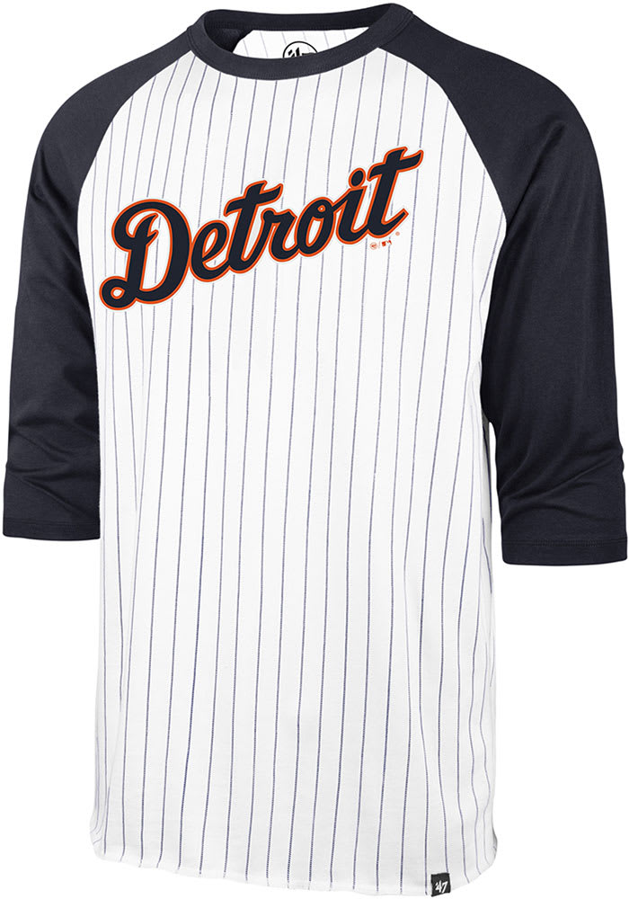 47 Brand Detroit Tigers Women's Sandstone Swinging Kitty Splitter Raglan  Long Sleeve T-shirt