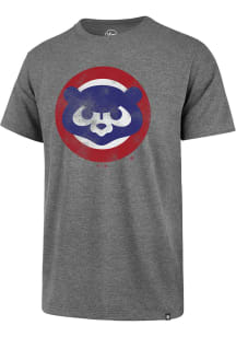 47 Chicago Cubs Grey Throwback Super Rival Short Sleeve T Shirt