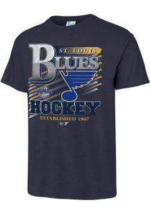 47 St Louis Blues Black Slapshot Short Sleeve Fashion T Shirt