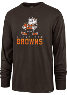47 Cleveland Browns Brown Legacy Super Rival Long Sleeve T Shirt