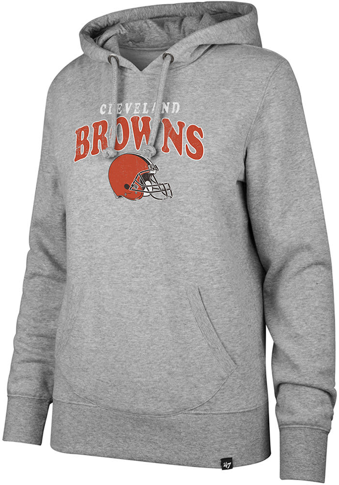 47 Cleveland Browns Womens Grey Go Ahead Headline Hooded Sweatshirt