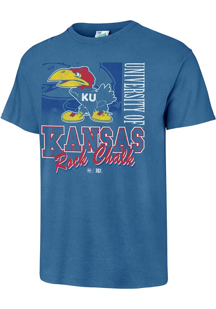 47 Kansas Jayhawks ROYAL Vintage Tubular Short Sleeve