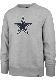 47 Dallas Cowboys Mens Grey Imprint Headline Long Sleeve Crew Sweatshirt