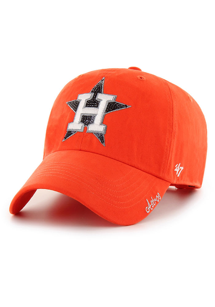 Houston Texas Sequin Astros Tee | Womens Gift Boutique | Blue B Brand White/Blue/Orange / S